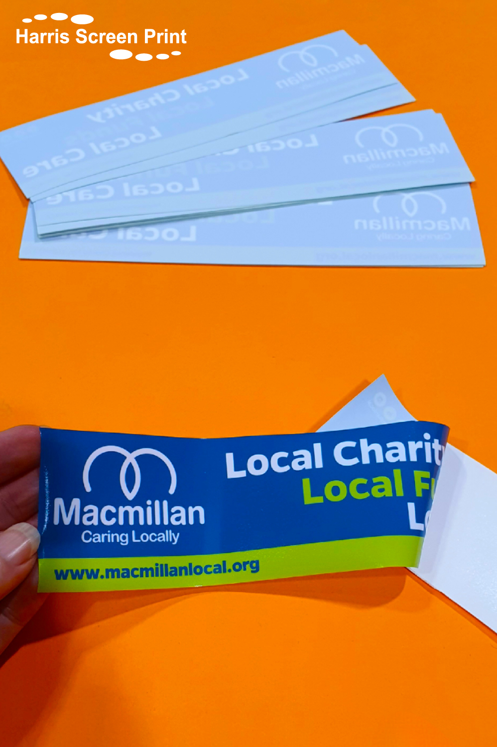 Charity car window stickers printed for Macmillan Local
