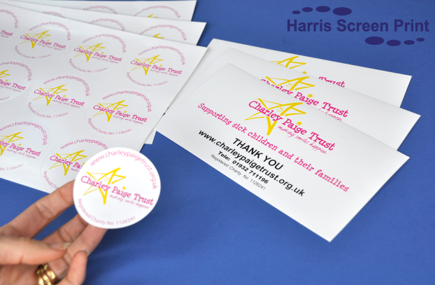 Charity Fundraising Stickers printed