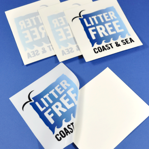 Litter Free Coast and Sea window stickers