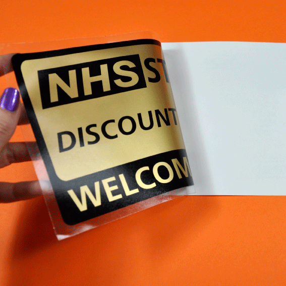 NHS window stickers