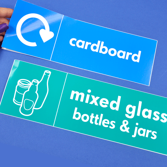 waterproof recycling stickers