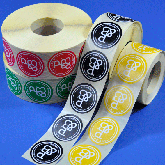 printed stickers on rolls