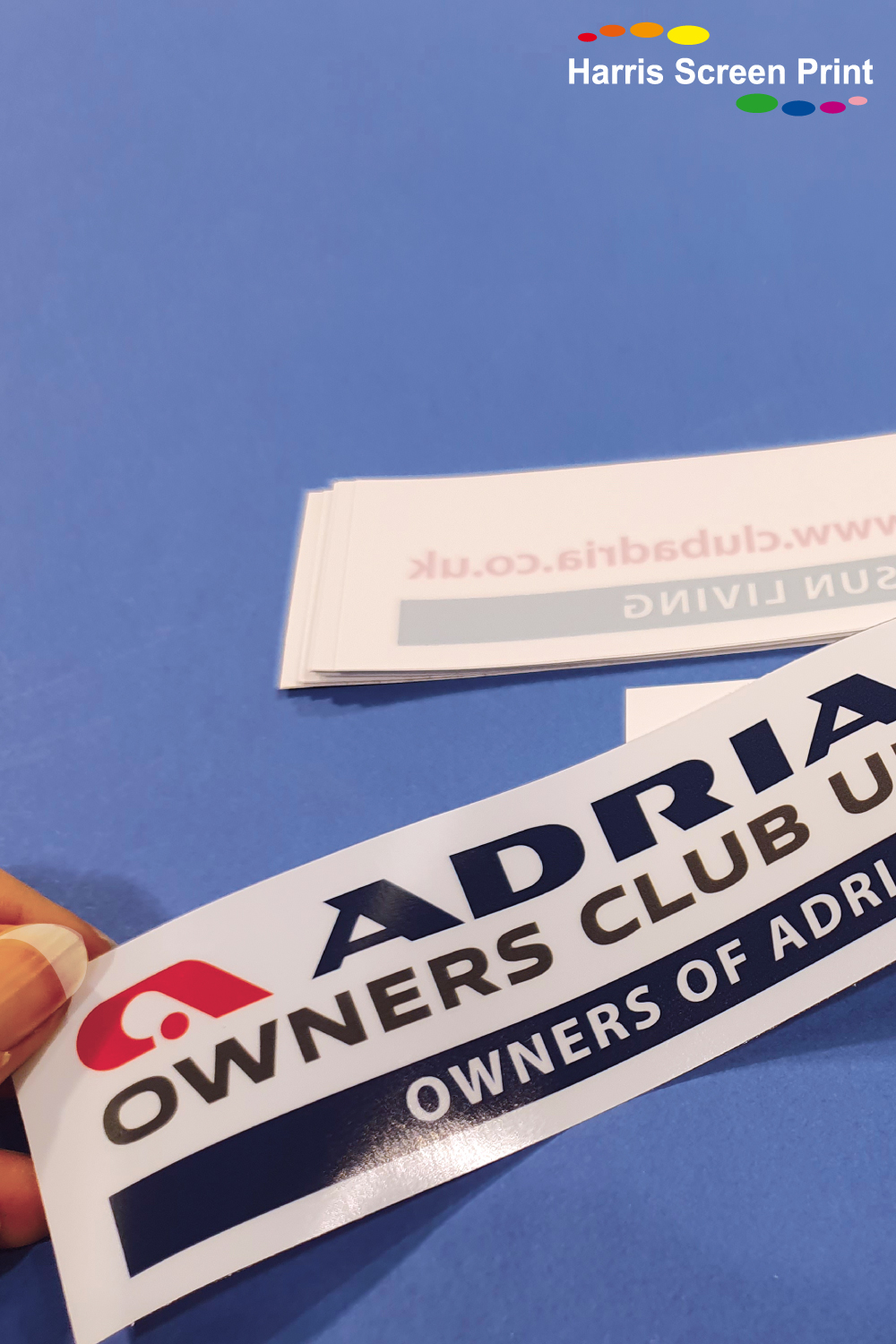 Car Stickers printed for Adria Owners Club UK