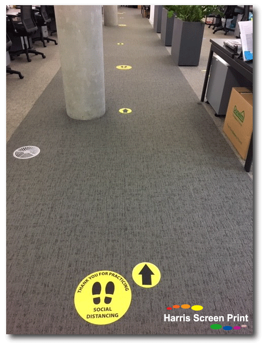 Our Anti Slip Floor Stickers on Office Carpets
