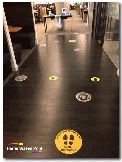 Floor Stickers for Office Block Coridoors
