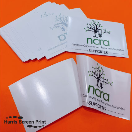 Car Window Stickers printed for NCRA