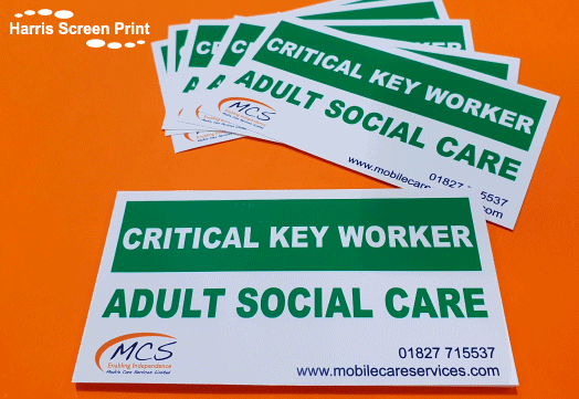 Key Worker Car Window Stickers Printed