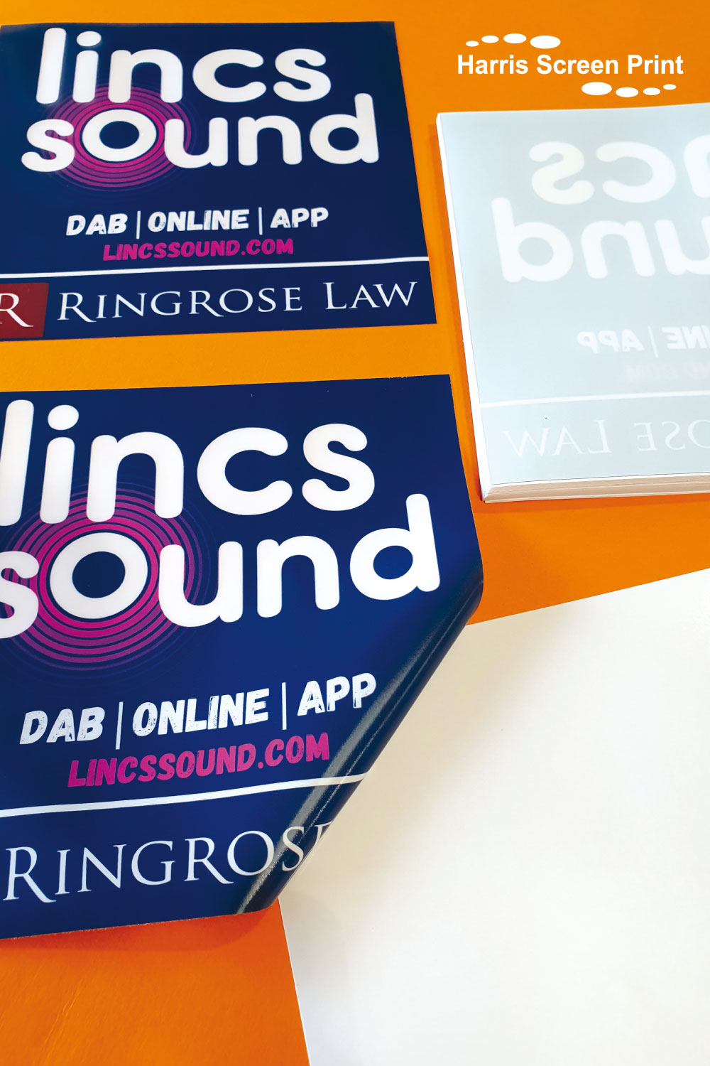 Car window stickers printed for Lincs Sound Radio