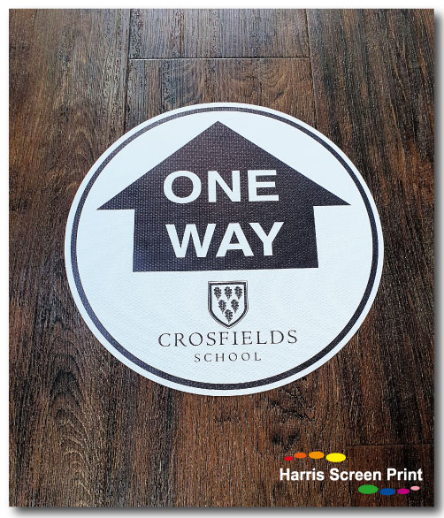 One Way Floor Stickers Printed for School