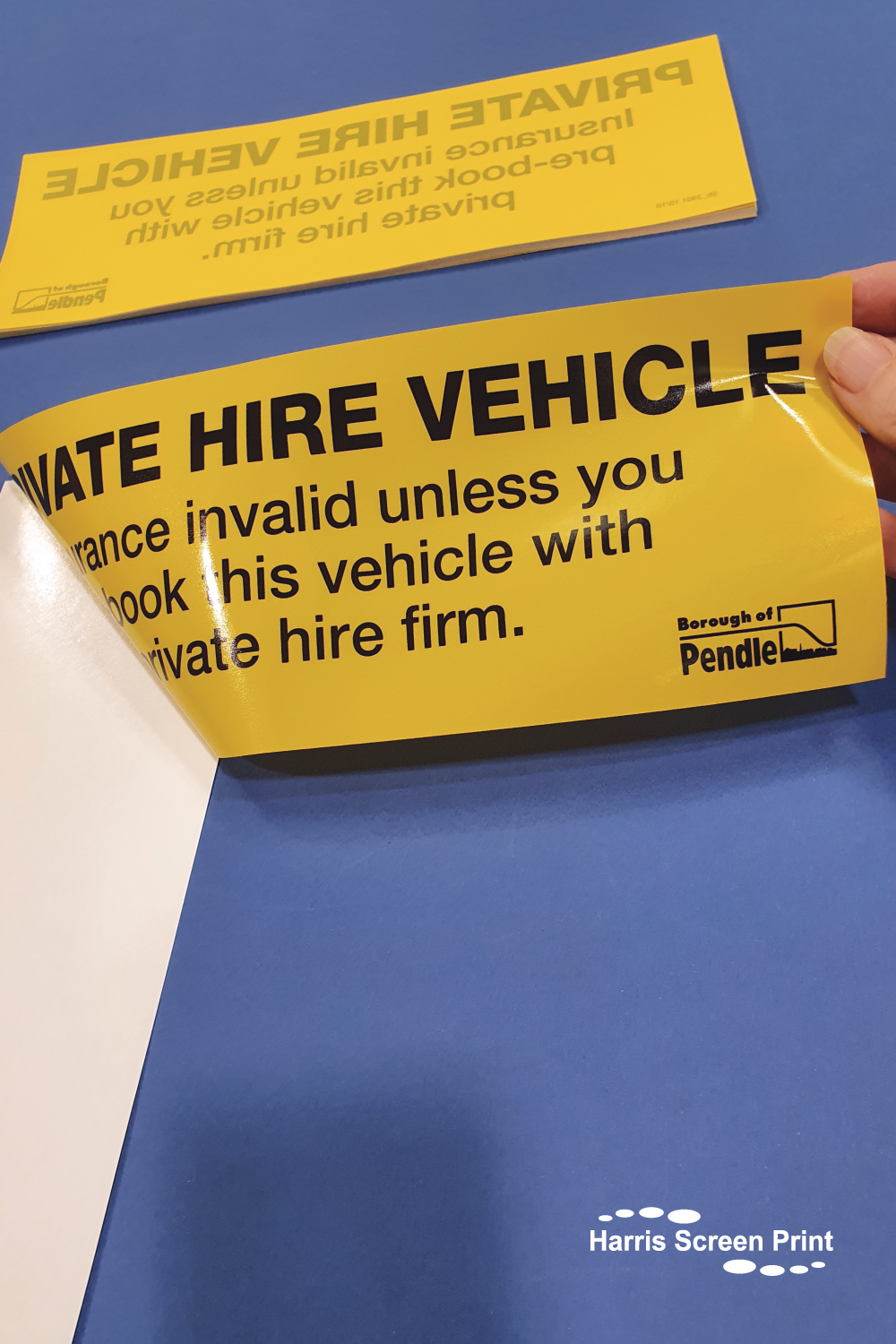 Private Hire Vehicle window stickers