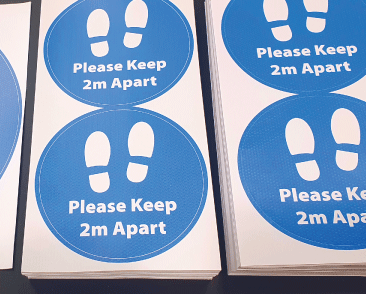 Please Keep Apart Floor Stickers to promote Social Distancing