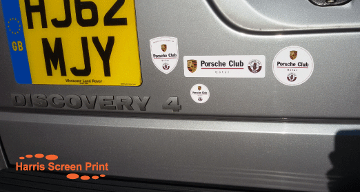 Outdoor Waterproof Stickers printed for Porsche Qatar dealership