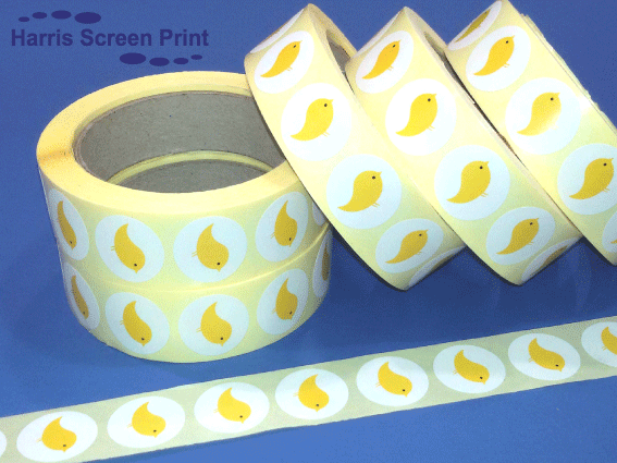 Stickers printed on rolls