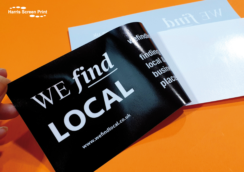 Shop Window Stickers printed for We Find Local