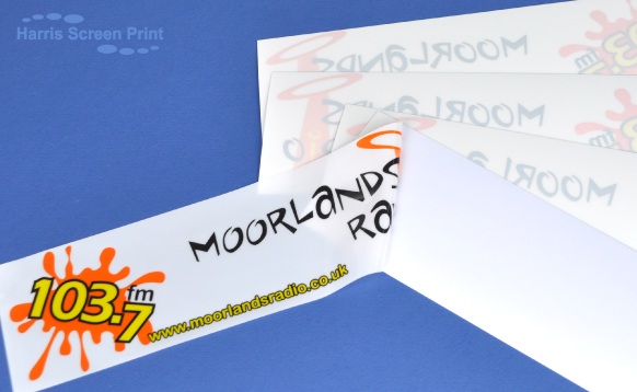 Car Stickers printed for Moorlands Radio Station 