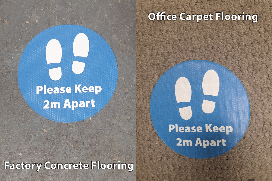 Floor Stickers to promote Social Distancing 