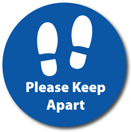 New Stock Design Floor Stickers Please Keep Apart