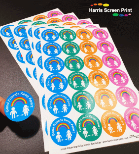 Social Distancing Floor Stickers Printed for Primary School