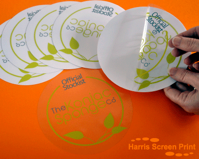 Transparent static cling shop window stickers