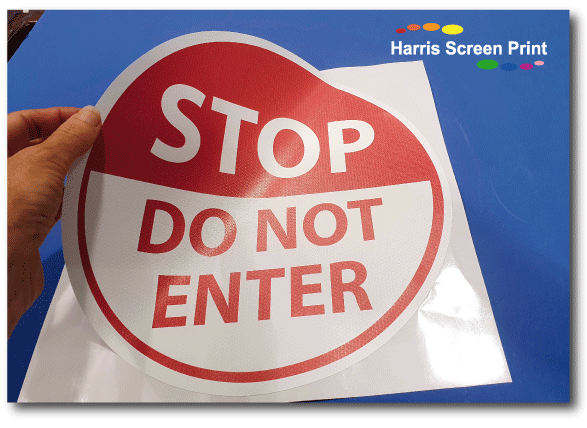 Stop Do Not Enter Floor Stickers Printed