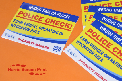 Waterproof Stickers printed for the Police