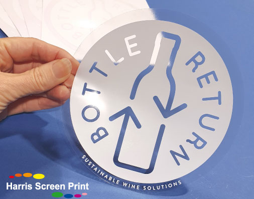 Waterproof Stickers printed opaque white