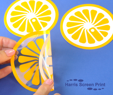 Waterproof Stickers printed onto Clear Adhesive Vinyl