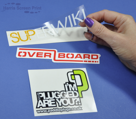 Printed Waterproof Stickers are ideal for water-sports and the marine industry